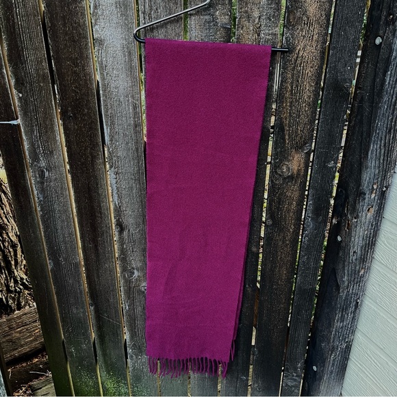 Magenta Soft Fuzzy Fringed Scarf - Picture 6 of 10